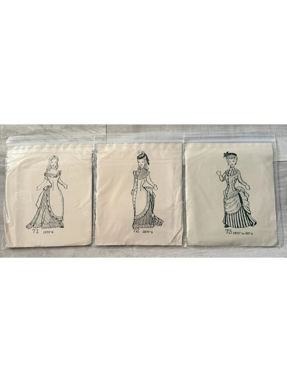 Vintage Doll Sewing Patterns 1870’s Style Lot Of 3 Uncut